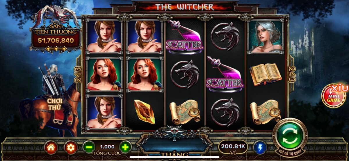 Trò chơi Slot The Witcher tại HitClub